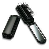 Lewis N. Clark Folding Brush with Mirror-As Shown