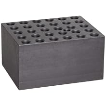 Talboys 949109 Anodized Aluminum Standard Test Tube Single Heat Block, 30 Well, 8.3mm Well Diameter, 3.75" Length x 3" Width x 2" Height, For 6mm Tube