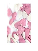 Huella deco Felpudo de Vinilo (Rosa/Blanco)