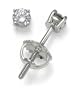 18k White Gold Round Diamond 4-Prong Stud Earrings (1/4ct tw, I, SI2)
