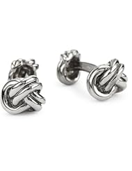 ROTENIER "Novelty" Sterling Silver Black Three Knot Cufflinks