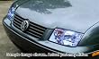 Volkswagen Jetta headlight cover film by LaminX 99-05 Volkswagen Jetta headlight white-optic blue film - VW Jetta IV - Headlight deflector shields