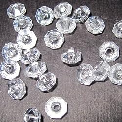6mm Faceted Plastic Rondelle Bead, Crystal, 480/Pkg