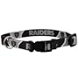 Oakland Raiders Black Adjustable Dog Collar