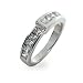 Eve's Addiction Sterling Silver and CZ Wedding Band-CLEARANCE- FINAL SALE