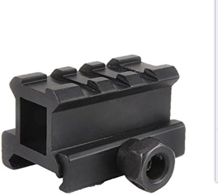 Tactical Picatinny Weaver Short See-Thru Mount with 1 Inch Height, 3 Slots Mini Raiser Slots by Golden Eye Tactical