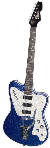 Italia Modena Classic Electric Guitar in Blue Sparkle