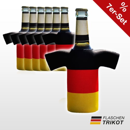 Flaschentrikot Deutschland 7er-Set – Flaschenkühler Neopren – Fanartikel zur Fussball EM 2016