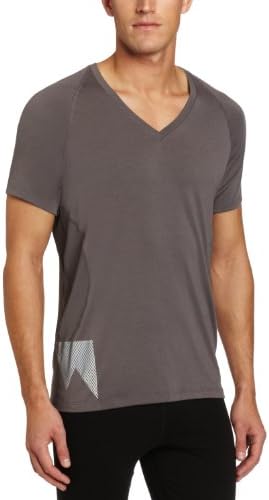RATED M Men's V-Neck T-Shirt, Grey, Large