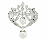 Elegant and Stylish Pearl and Diamond Pendant