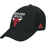 adidas Chicago Bulls Black Basic Logo Cotton Adjustable Hat
