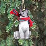 German Shepherd Black / Silver Christmas Ornament