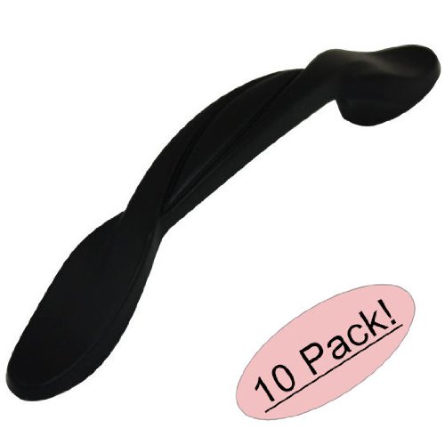 Cosmas 9009FB Flat Black Twist Cabinet Hardware Handle Pull - 3