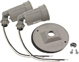 Raco #5625-0 Grey Round Double Lampholder