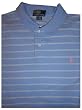 Men's Polo By Ralph Lauren Short Sleeve Polo Shirt Light Blue with White Stripes