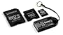 Kingston Mobility Kit - 1 GB microSD Flash Memory Card with SD and miniSD Adapters + USB Reader MBLY/1GBKR