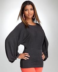 Rib Knit Kimono Sleeve Top