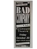 Bad Company Handbill Poster At The Paramount Theatre Bad Co. With X Lulu