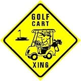 GOLF CART CROSSING sign * street sport game