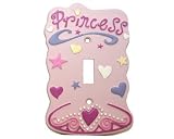 Pink PRINCESS single light SWITCHPLATE COVER girls