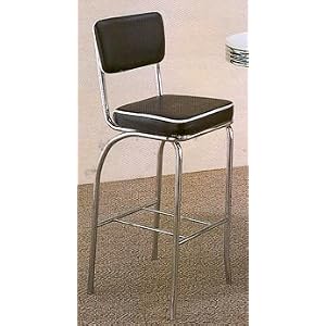 50's Retro Nostalgic Style Set Of 2 Fountain Bar Chairs stools With Chrome Plating And... by AtHomeMart