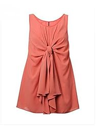 Cotton Tropical Print Wrap Sleeveless  Dress