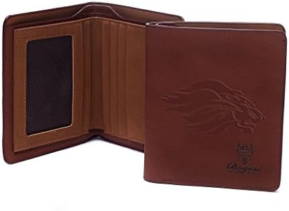 AYHENG Detroit Lions Football Logo Embossed Leather Bifold Billfold Wallet