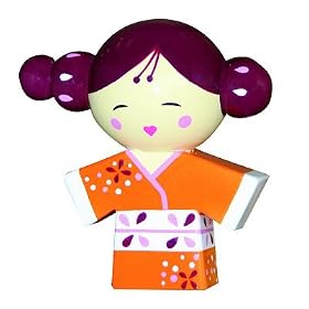 Le Coin des Enfants - Kokeshi - Poup�e en bois porte bonheur : Akiko