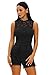 Roswear Women's Sleeveless Round Neck Back Zipper Lace Patchwork Romper