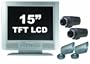 Clover Electronics TFT1504Q 15-Inch TFT LCD All-In-One Quad Observation System with 2 Indoor and 2 Indoor/Outdoor Color Cameras - Large (Black)