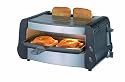 Severin - 2801 - Gourmet Gril, Noir / Inox Brossé, Grill 2 X 350 W, Toast 1000 W