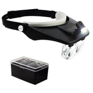 Light-Head-Magnifying-Glass-1-Slot-4-Replaceable-Lenses-Dual-Lens-Combination-Delux