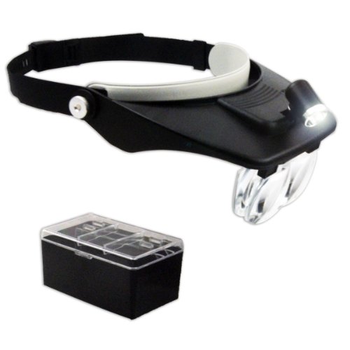Visor magnifier with 4 lenses from 1.5 to 3.5 times