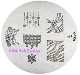 Konad Stamping Lack Schablonen-Image Plate-Freie Auswahl aus &uuml;ber 90 Schablonen-m69 Preisvergleich