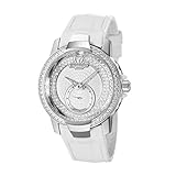 TechnoMarine Women's 609015 UF6 Diamond Dial 3-Hand White Leather Watch