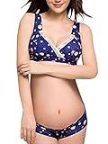 (フルールドリス)Fluer de lis マタニティーブラ+ショーツセットクロスオープンハーフトップ 授乳ブラ フロントクロスショーツ ブラ ブラジャー インナー 肌着 下着 アパレル マタニティ 