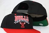 Chicago Bulls Snapback Black / Red Adjustable Plastic Snap Back Hat / Cap