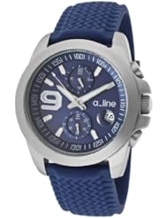 a_line Womens 80011-03-NB Aroha Chronograph Dark Blue Dial Dark Blue Silicone Watch