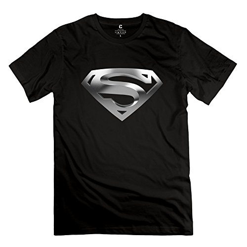 Jiuzhou Men's T-shirt Superman Logo Black