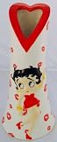Hand Painted Colorful Betty Boop Kisses Flower Vase Jar