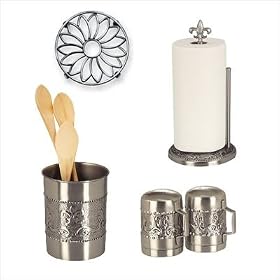 Old Dutch BU022PW Victoria 4-Piece Kitchen Accessories Set