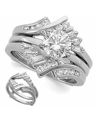 Ann Harrington Jewelry 14k White Gold 3/8 Ct Tw Diamond Ring Guard