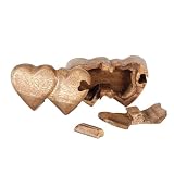 All Natural Handmade Jewelry Gift Puzzle Box - Heart Design by 