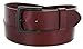 Burgundy Full Grain Genuine Work Jean Casual Leather Belt With Black Solid (32, Burgundy W Black Buckle)