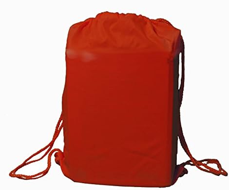 Drawstring Backpack Bag Solid Orange