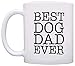 ThisWear Dog Lover Gifts Best Dog Dad Ever Pet Owner Rescue Gift 11oz Ceramic Coffee Mug with Handle White
