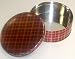 Gourmet Food : Scott's Cakes 1 lb. Christmas Ginger Snap Cookies in a Plaid Tin