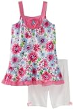 Young Hearts Girls 4-6x 2 Piece Floral Bike Short Set