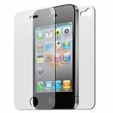 Front and Back Reusable Screen Protector for Apple iPhone 4 (3 pack)