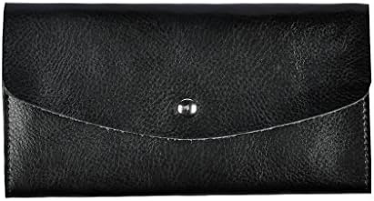 Qianmufan High-quality Synthetic Leather Fashion Women's Credit Card Organizer Wallet Black